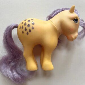 Lemon Drop Yellow Earth Pony My Little Pony with Purple Drops - Hasbro 1982 MLP